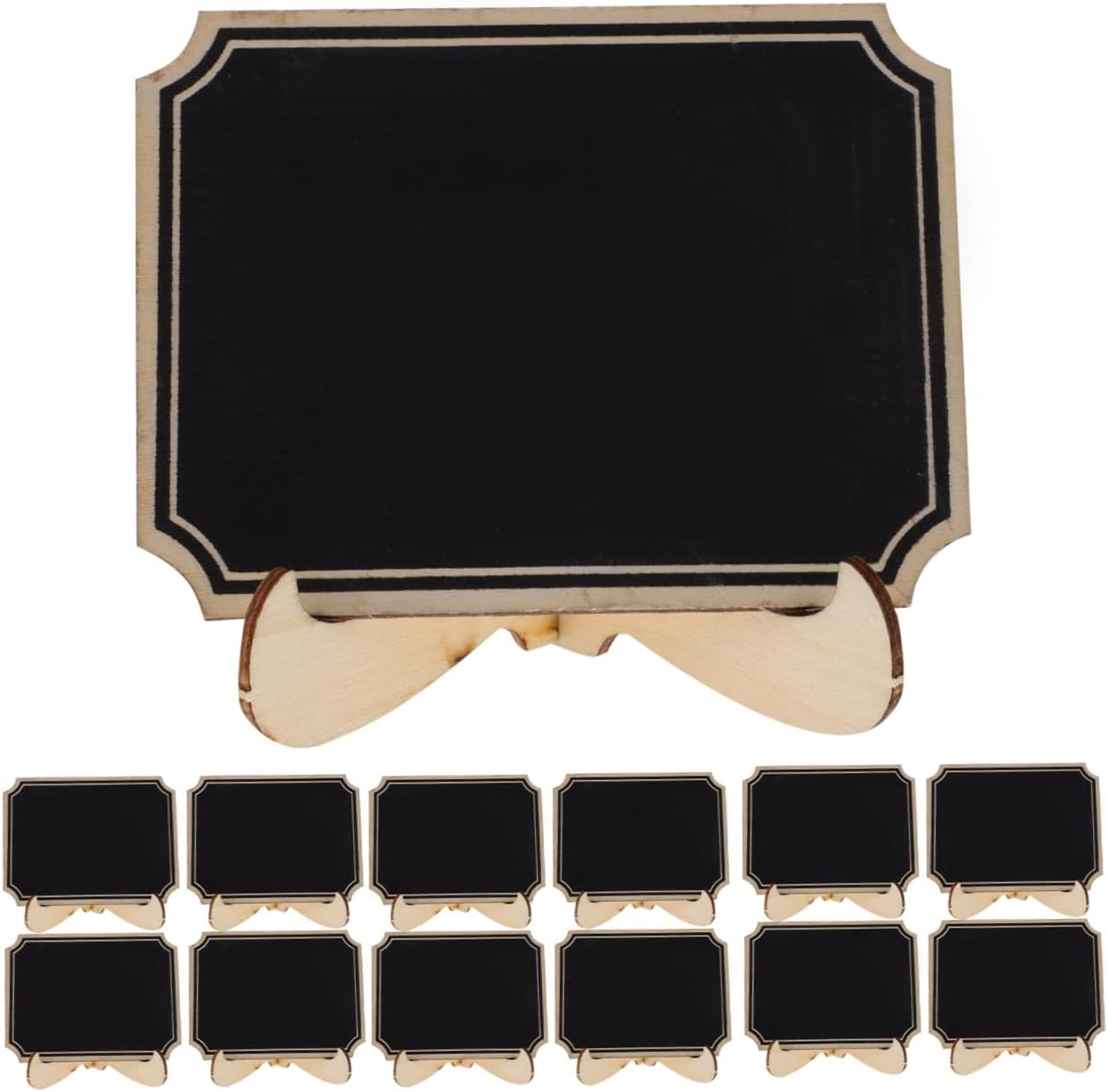 VANZACK 20pcs Small Chalkboard Sign Decorative Wood Chalk Boards with Rounded Corners Message Boards for Kitchen Menu Home Décor and Restaurant Display