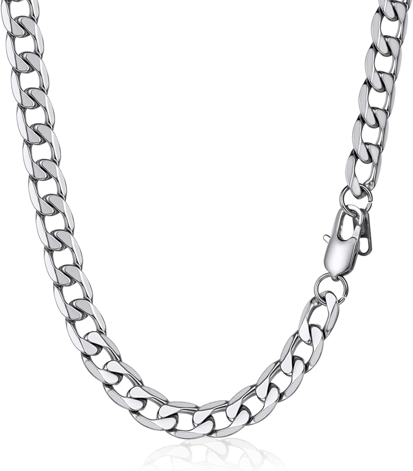 PROSTEEL 316L Stainless Steel Cuban Link Chain Necklaces for Men, Black/18K Gold Plated, Hypoallergenic Jewelry, 4mm-13mm, 14"-30", Come with Box