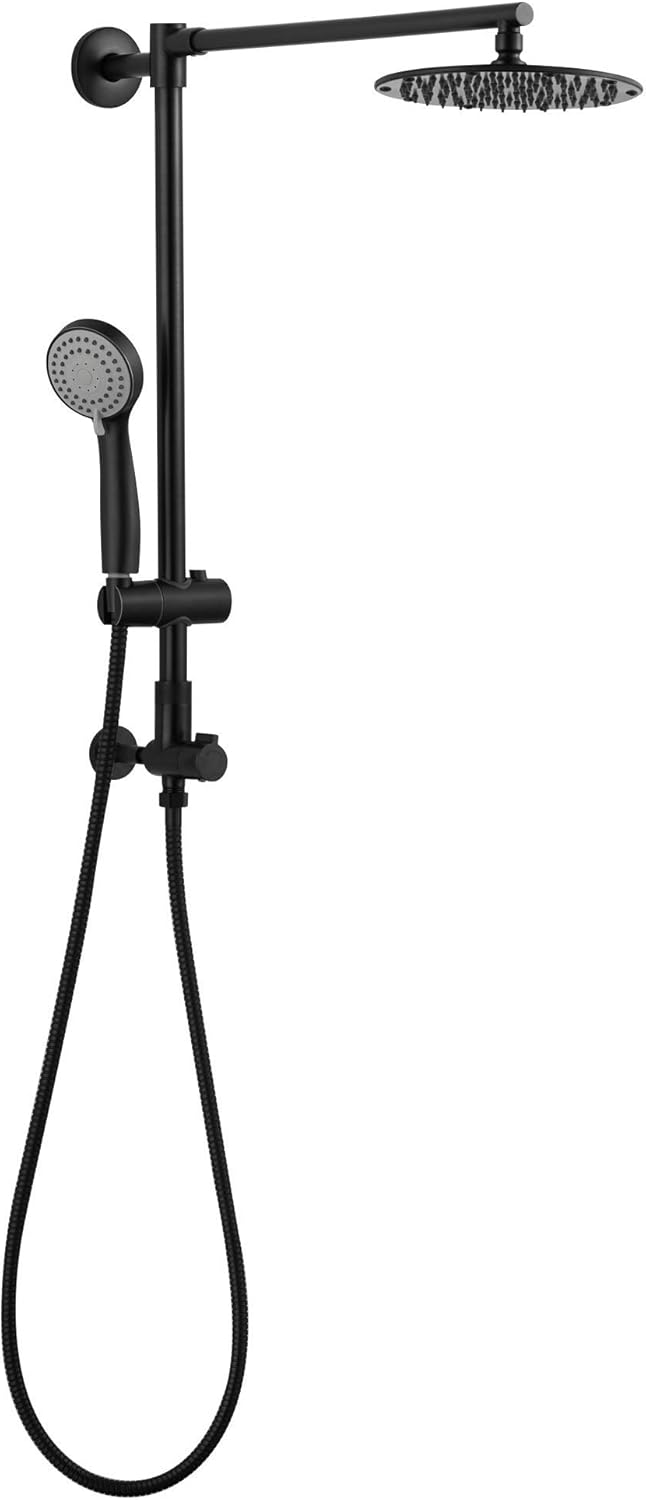 Bіg Sаlе Polaris 1 Retrofit Rain Shower System, 3-Setting Handheld Shower Combo with Slide Bar, 8" Low Profile Shower Head, Ideal for Low-ceiling Bathroom DIY Remodel (Oil Rubbed Bronze)