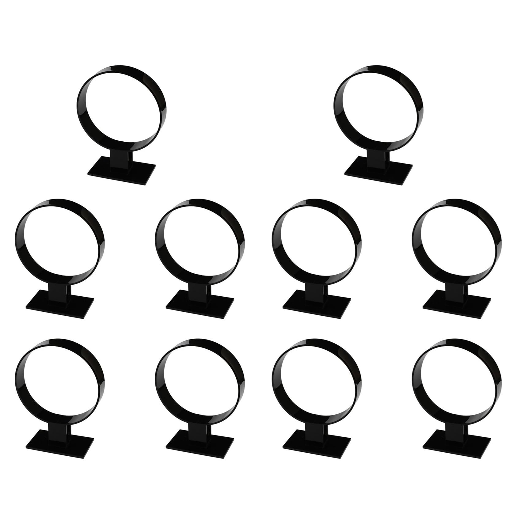 Vjsujehgy 10X Acrylic Headband Holder, Hair Accessories, Headband Display Stand, Jewelry Holder Black