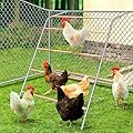 Large Chicken Roosting Bars with Swing (74.4"), Sturdy Metal Chicken Perch for Coop, Heavy Duty Jungle Gym Ladder for Hens, Entertainment Accessories & Toys for Backyard Poultry, Easy to Clean
