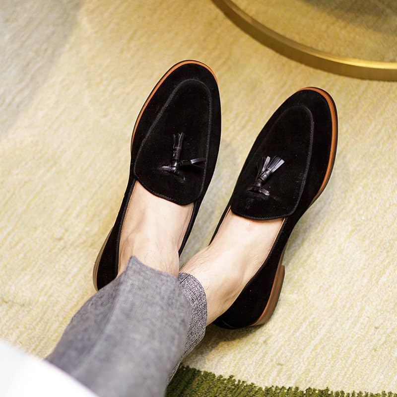 Men's Casual Loafers Slip On Suede Leather Shoes Lightweight Driving Shoes Moccasins Classic Loafer Flats Boat Shoes2