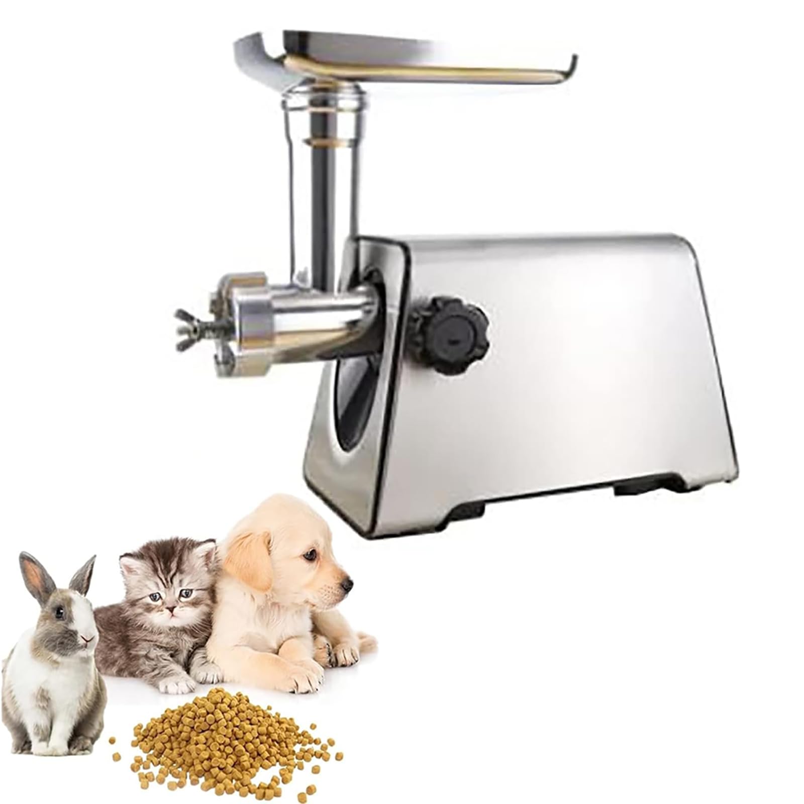 Macchina Elettrica per Pellet per Mangime per Animali, Macchina per Pellet per Mangime per Animali Domestici, Stampi da 1,5/2/2,5/3/3,5/4/5 Mm Opzionali, Conserva La Nutrizione Originale