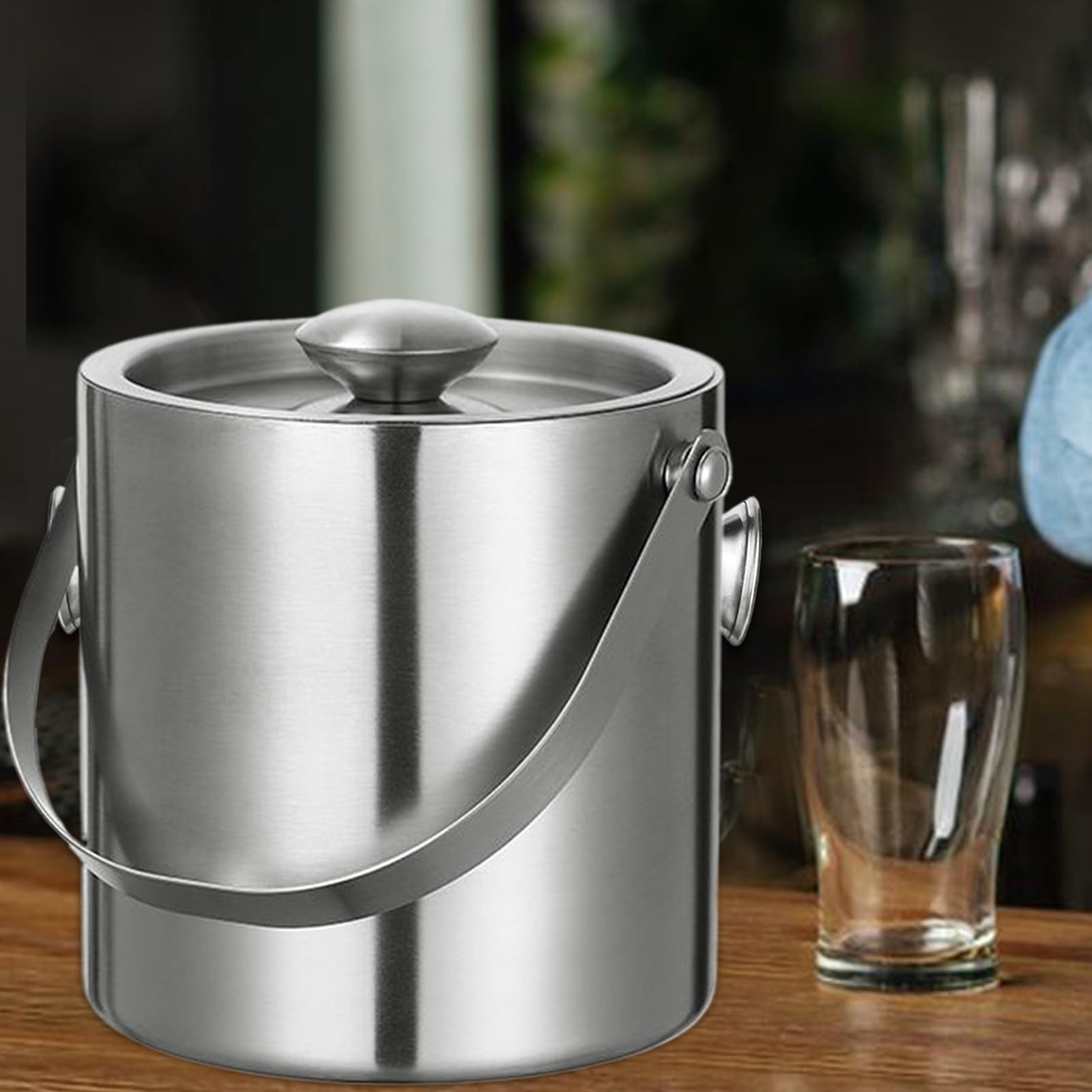 Edelstahl Eisbecher Champagner Eisbehälter | Wasserdichter Getränkebehälter für Camping Gartenpartys Picknicks
