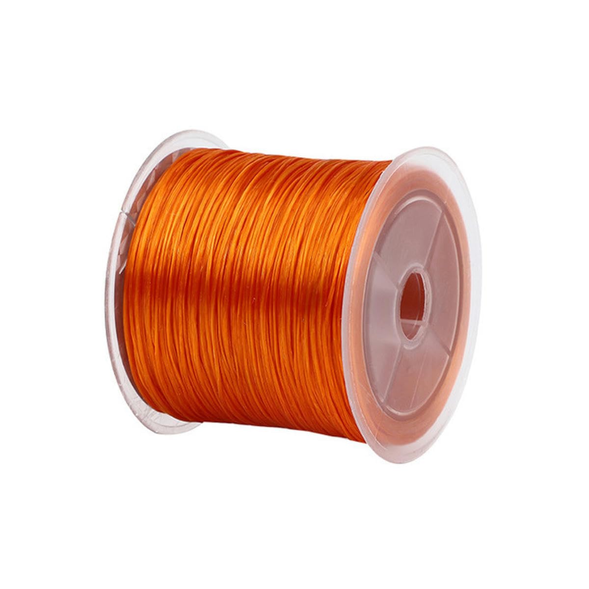 50–500 Yards hochelastische Perlenschnur, transparent, elastisch für die Herstellung von Armbändern, elastisches Band für Nähzubehör, Armbänder, Perlenstickerei, Orange, 500 m
