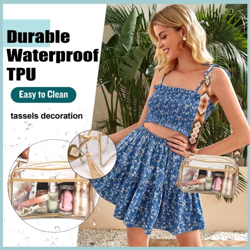 XSUIOY Clear bags Stadium Approved with Guitar Straps,Clear Crossbody Purse Transparent Daypack Backpack for Sports Events - Image 4