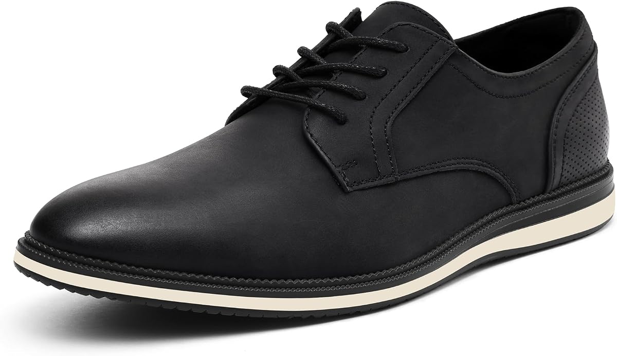 Men's Casual Oxfords Dress Shoes Business Formal Sneakers | oxford style for business, casual &formal events,lightweight non-slip TPR sole,all-day cushioned comfort for long standing