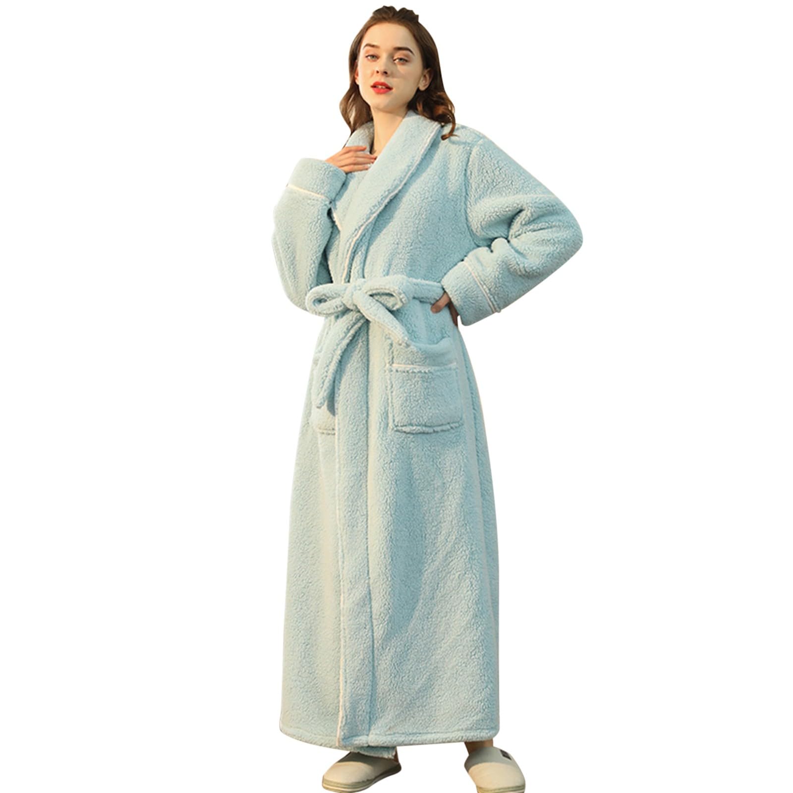 Accappatoio da sauna da donna, negligee, poncho da bagno lungo