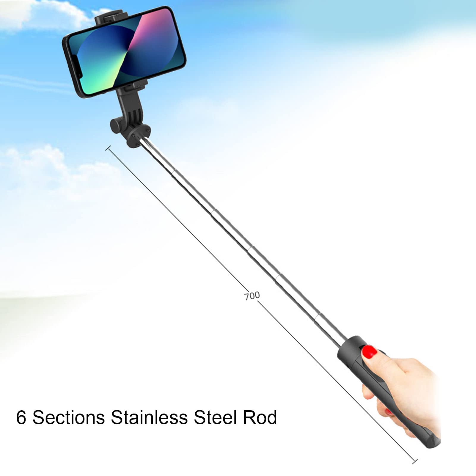 UGREEN Bluetooth Selfie Stick Treppiede con Telecomando BT, Estensibile 170cm 3 in 1 per