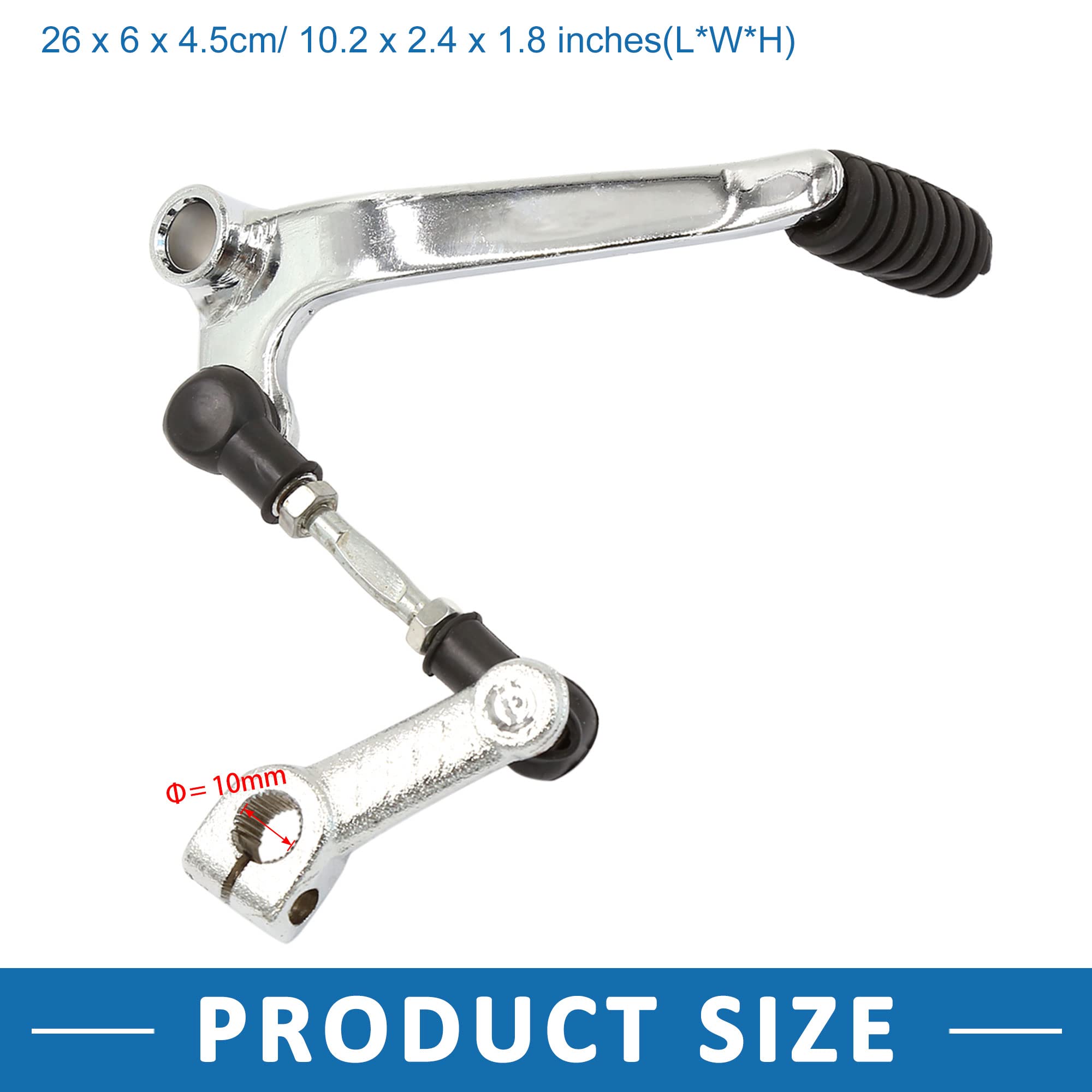 A ABSOPRO Moto Marcia Cambio 26cm Leva Cambio Pedale Metallo Tono Argento