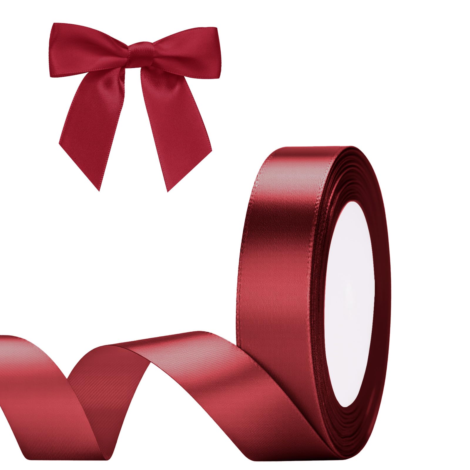 G2PLUS Baby Pink Satin Ribbons 10mm: Thick Fabric Gift Wrap Ribbons for Crafting, Party Decoration, 22m — view 88