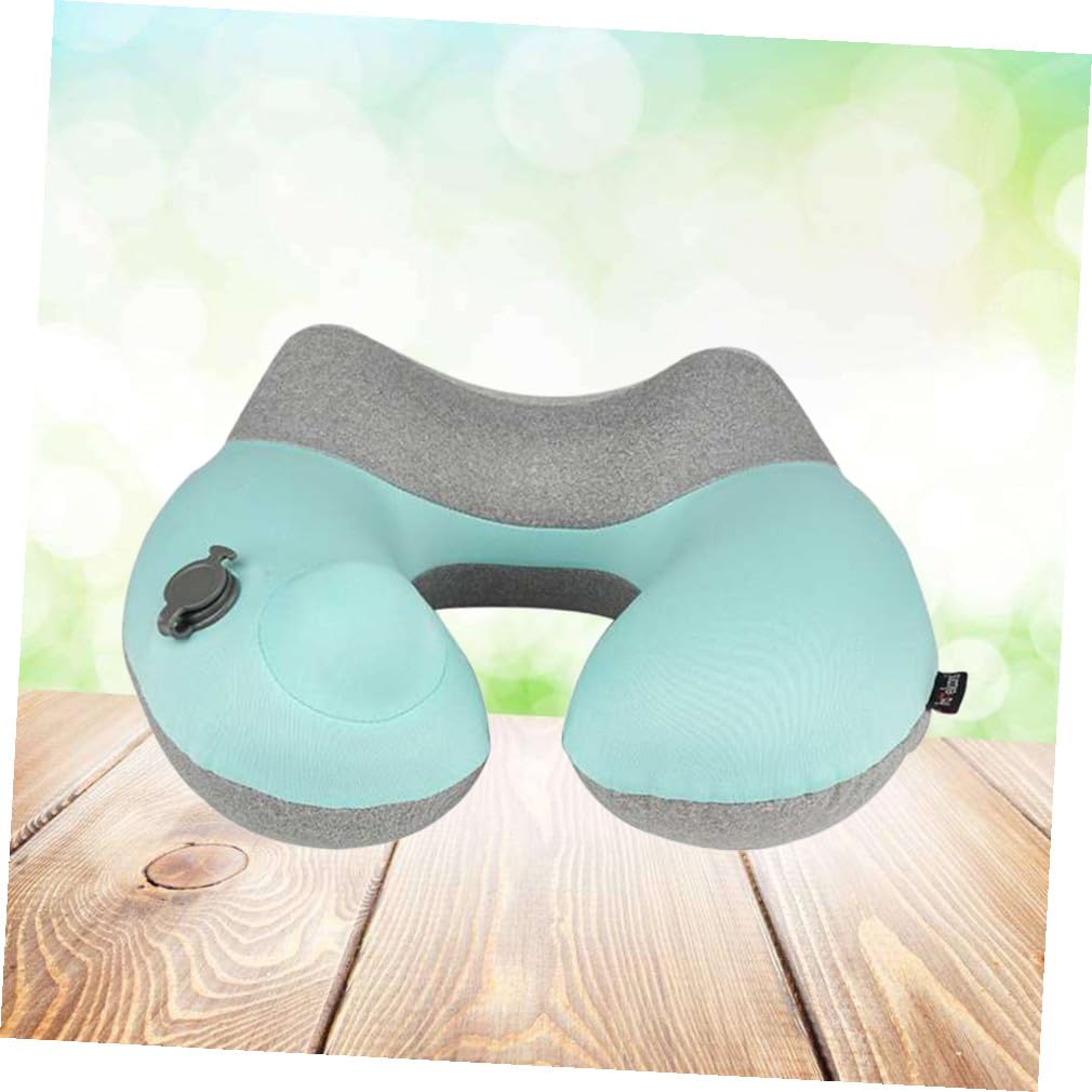 TOPBATHY Cuscino Collo Gonfiabile Viaggio Forma U Portatile Leggero Rapido Gonfiaggio Extra Morbido Lavabile per Campeggio e Guida