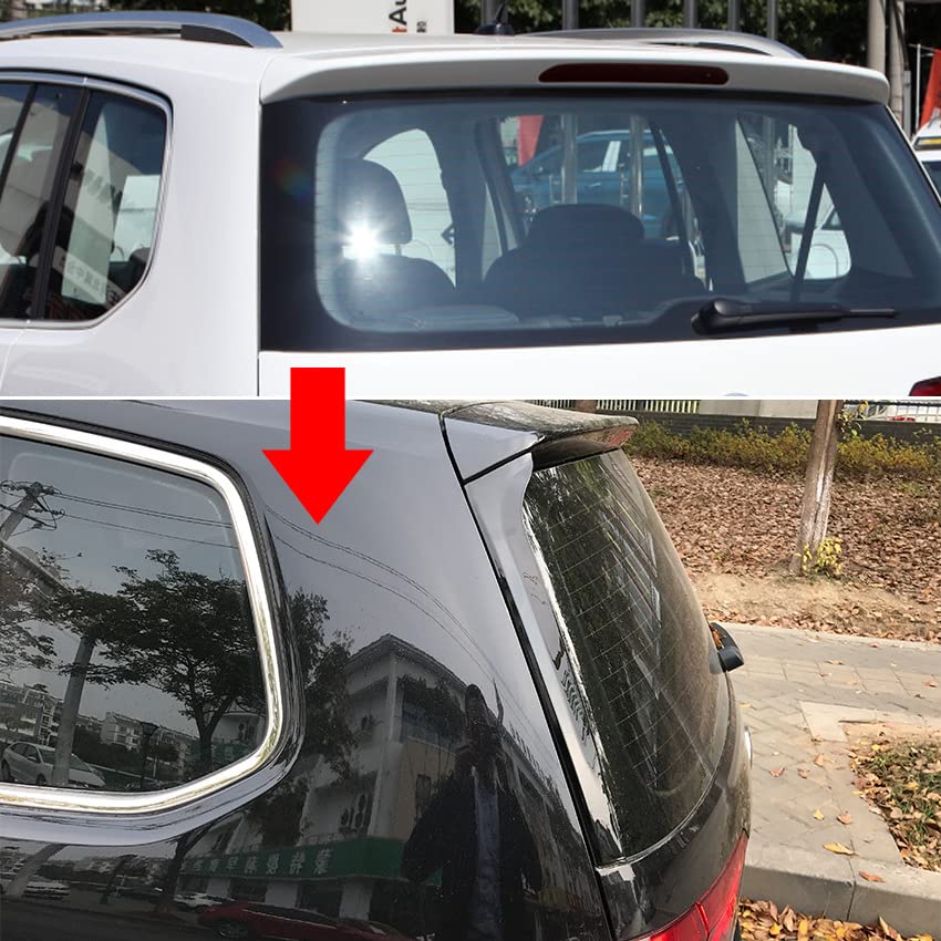 2 Pezzi Spoiler Laterale per Lunotto Posteriore per VW Touran 2016+, ABS Ricambio per L'ala Esterna del Lunotto Posteriore Sinistro Destro