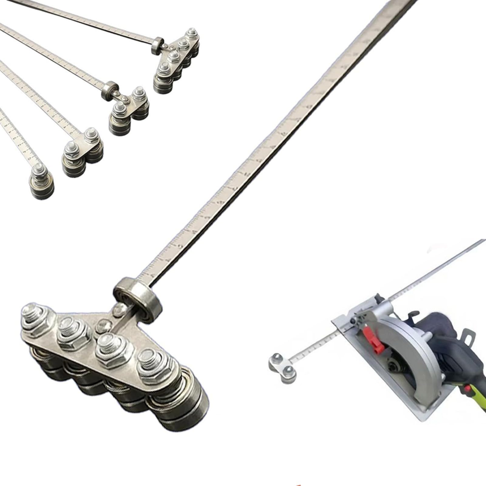 Positioning Calipers for Precise Measurements & Easy Wood Cutting,Stainless Steel Precision Cutting Guide,Adjustable Guide Rail,Measuring Tool for Circular Saws