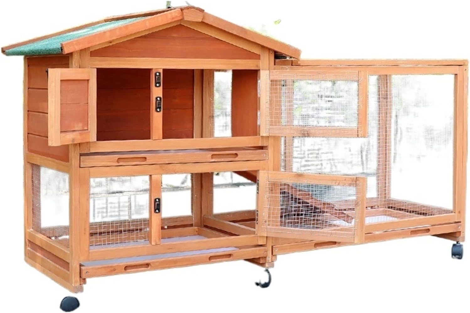 ANUGU Hogares para Mascotas Patio Mascota Gato Cachorro Jaula Perro pequeño Interior Totoro Rutin Pollo Conejo Jaula Balcón Villa móvil Hogar Perro Jaula Muebles (J Large Model)