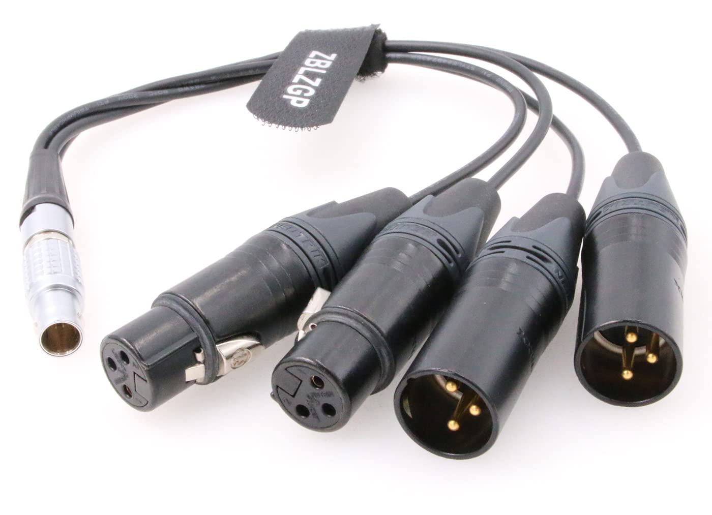 ZBLZGP Audio Breakout Input Output Cable 10 Pin Male to 4 XLR for Atomos Shogun Inferno Monitor Recorder (Straight Cable) - Image 2
