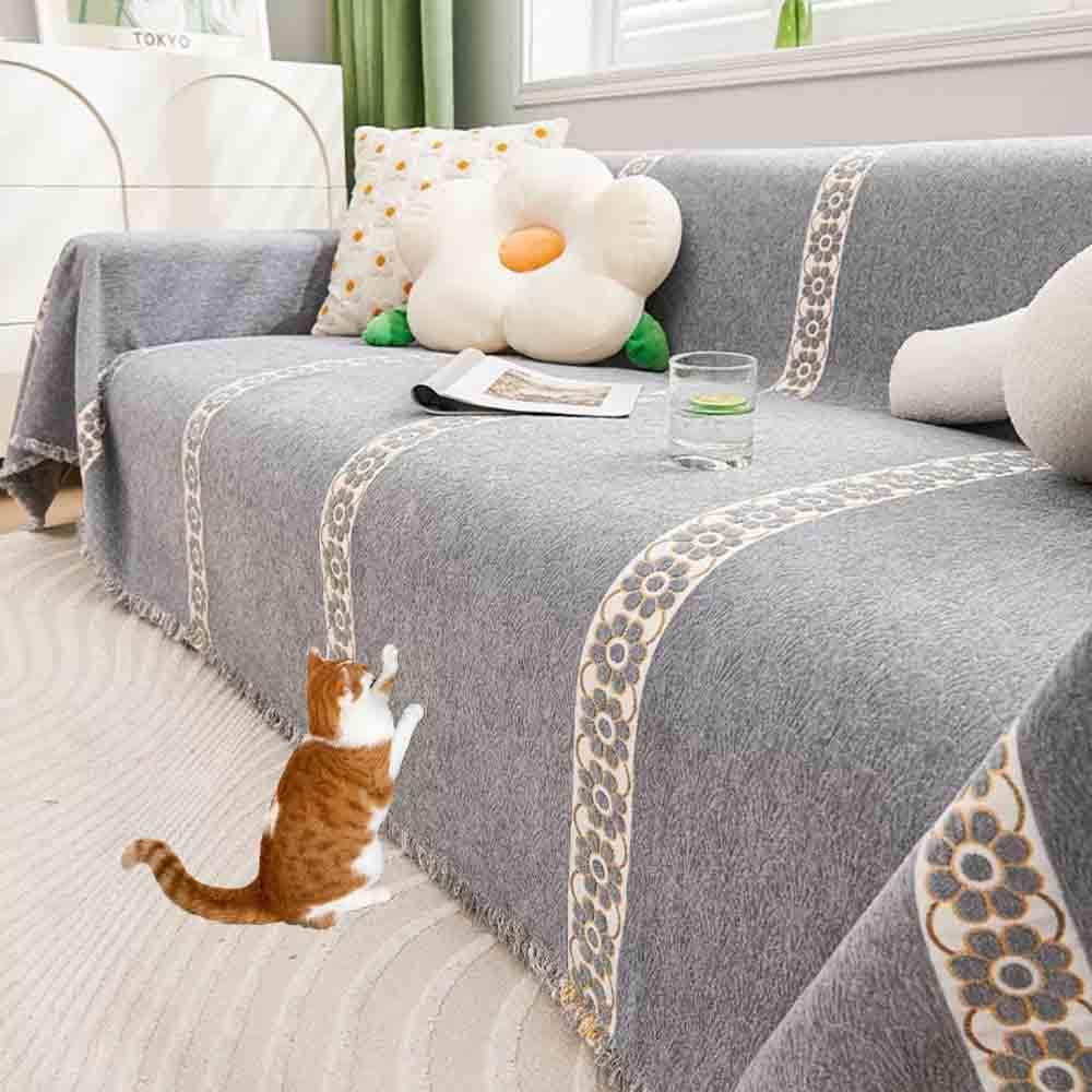 HLTQL Sofa Throws Large 3 Seater, Throws for Sofas Large, Chenille Extra Large Throws for Settees 4 Seater, Non Slip Sofa Throws Settee Throws for Couch, Armchair and Bed(#418,180x130cm)
