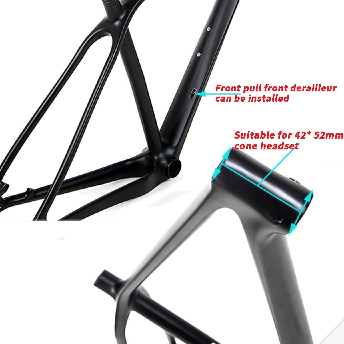 Bike Frame Carbon 27.5er/29er Hardtail Mountain Bike Frame 15''/17''/19'' Disc Brake Bike Frame QR135mm BB92 Internal Routing