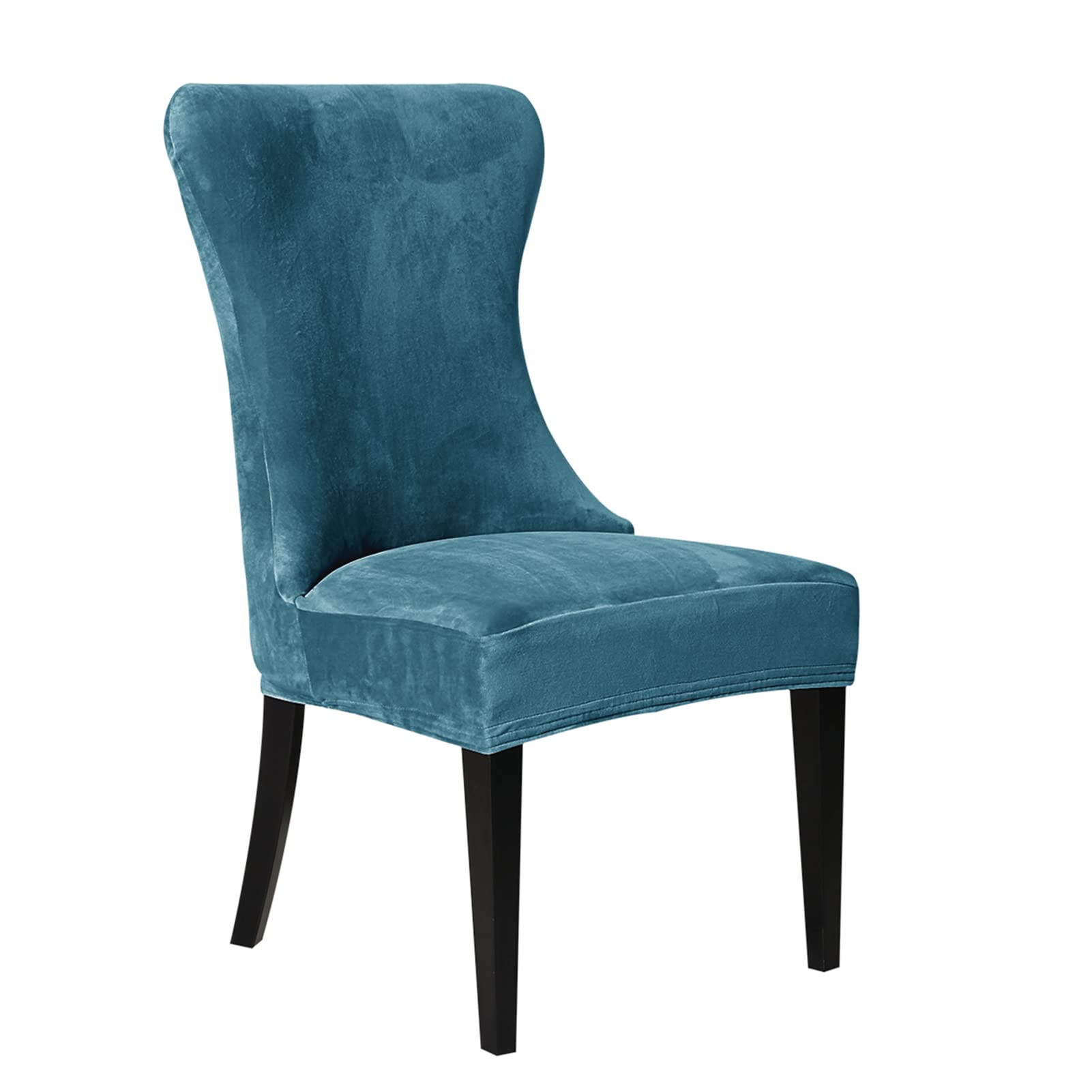 Housse de chaise en velours beige extensible de qualité supérieure