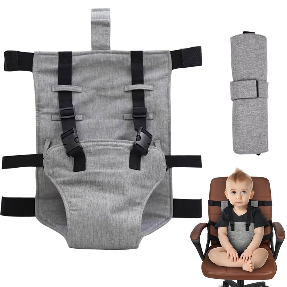Harnais Chaise Haute Bébé, Ceinture de Sécurité Bébé Repas, Portable Voyage Lavable, Siège 6 Mois à 3 Ans