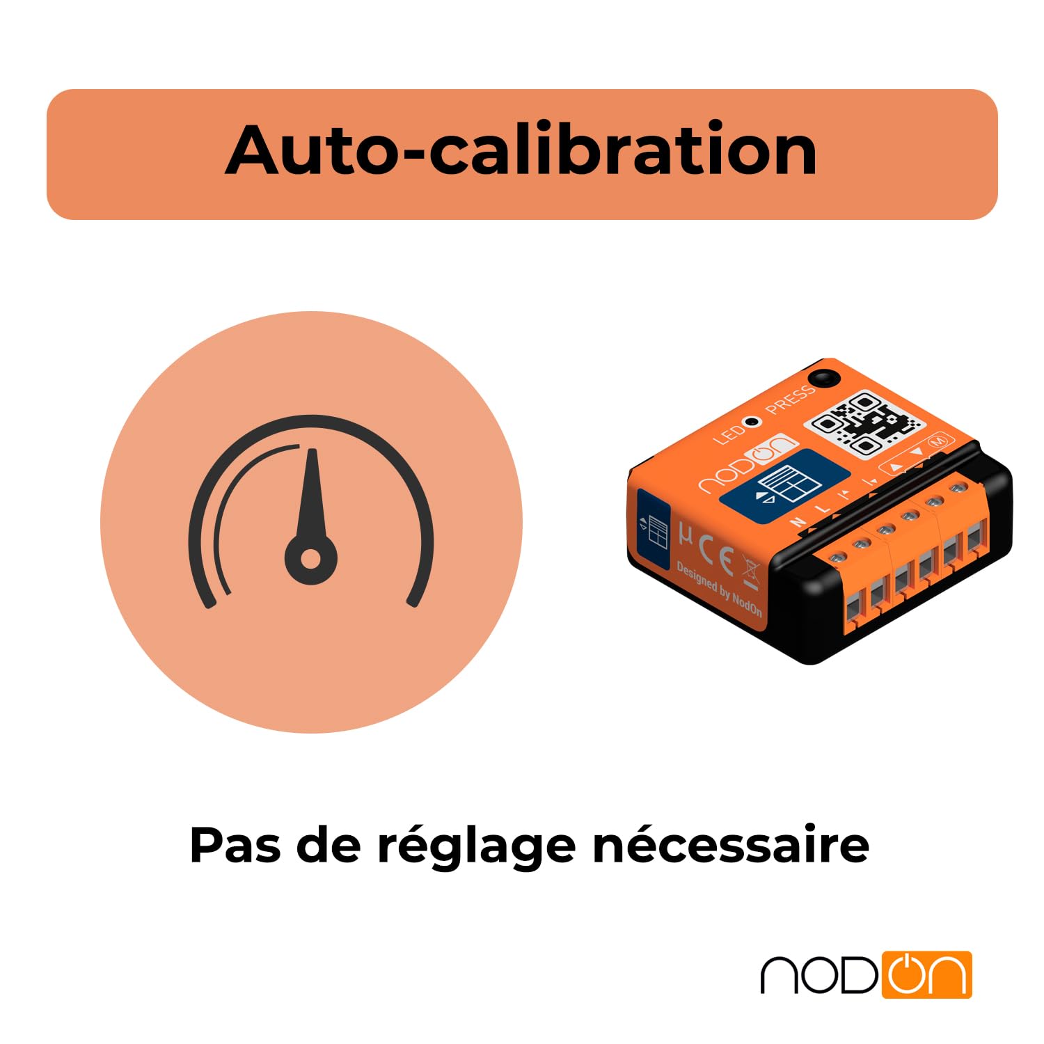 NodOn - EnOcean Module Volet Roulant Connecté - Module Volet Roulant avec Autocalibration et Installation Possible au Tableau Electrique - Compatible Home Assistant Jeedom, eedomus, MyUbiwizz
