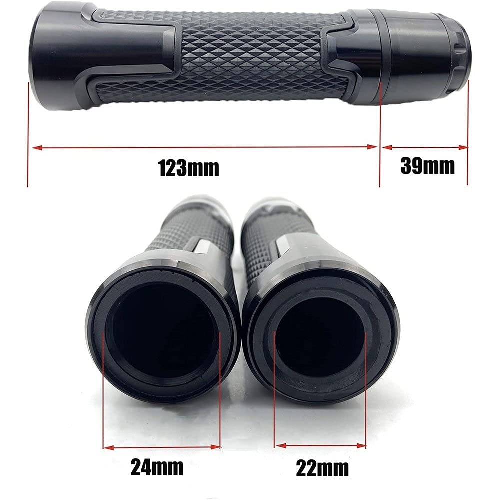 Poignées De Guidon Moto En Aluminium - Universelles 22mm (7/8") - Compatible Yamaha XT660X/X - Couleurs Au Choix