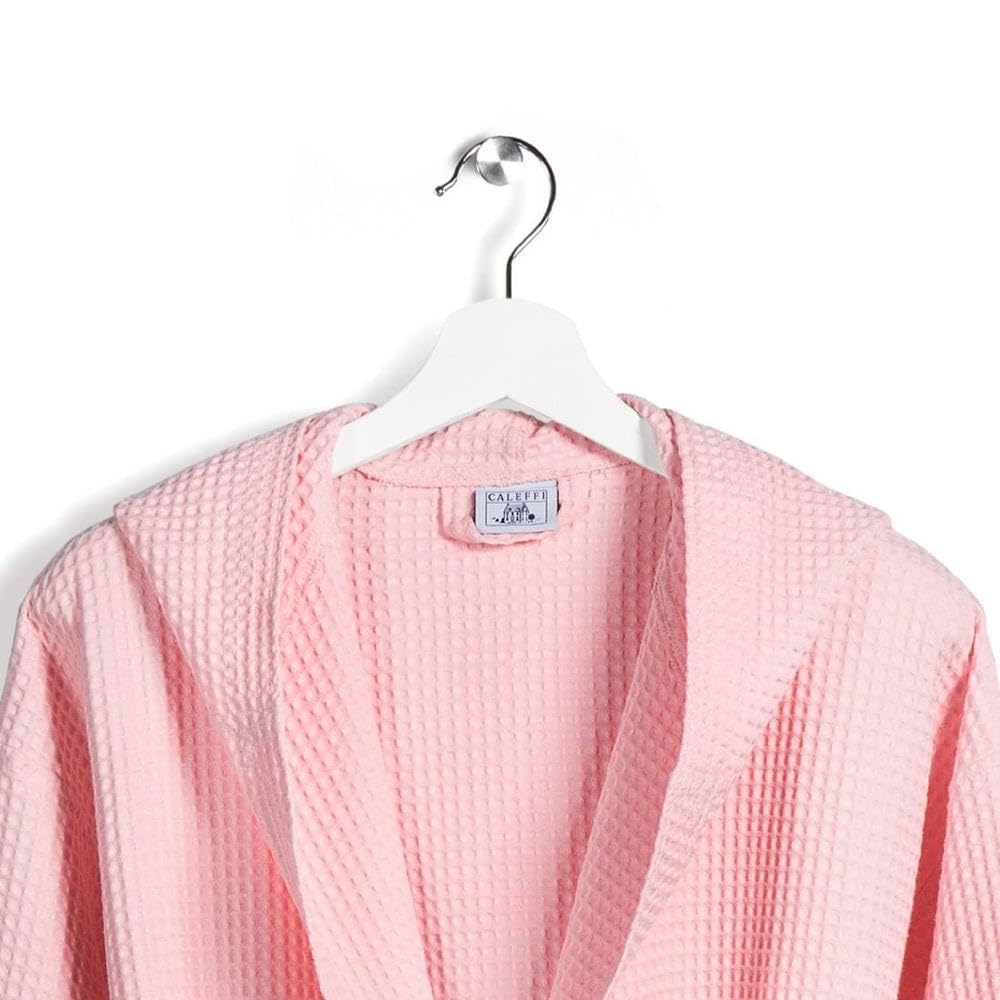 Caleffi Minorca Bademantel – Für Damen & Herren, Aus Weichem Baumwoll-Frottee, Mit Kapuze, Gürtel Und Taschen