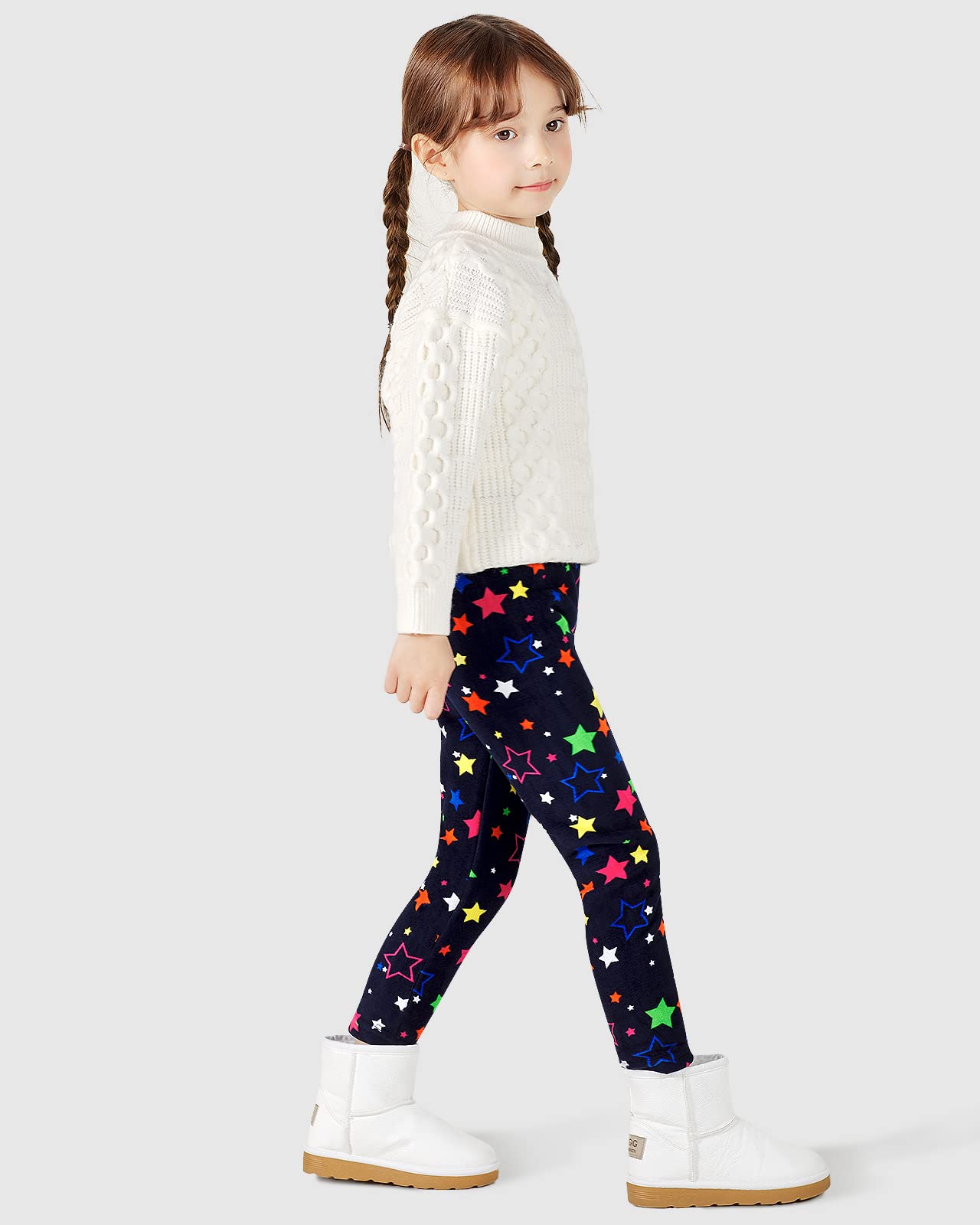 Adorel Leggings Felpati Invernali Bambina Confezione da 2