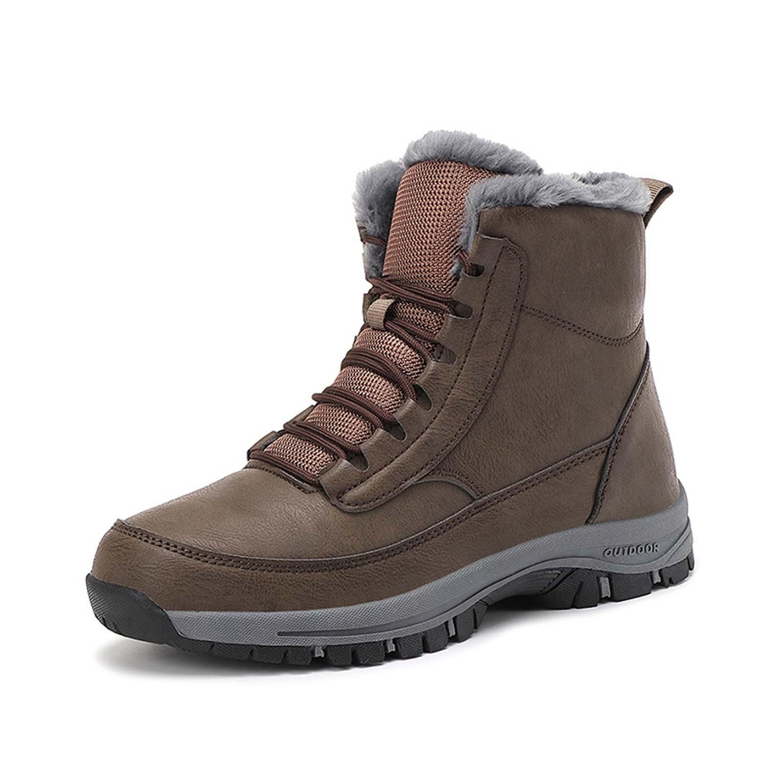 Chaussures de randonnée Hivernales Tout Terrain avec Montantes Chaudes pour Temps Froid et Grande Taille