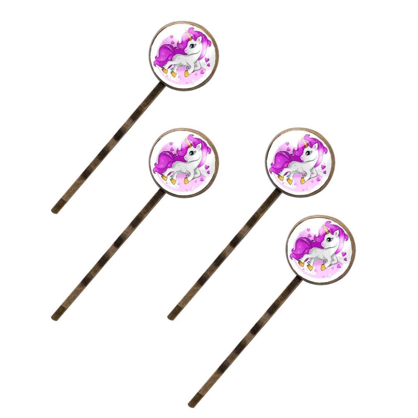 Épingles à cheveux roses licorne pour fixer une coiffure délicate sans glisser - 13