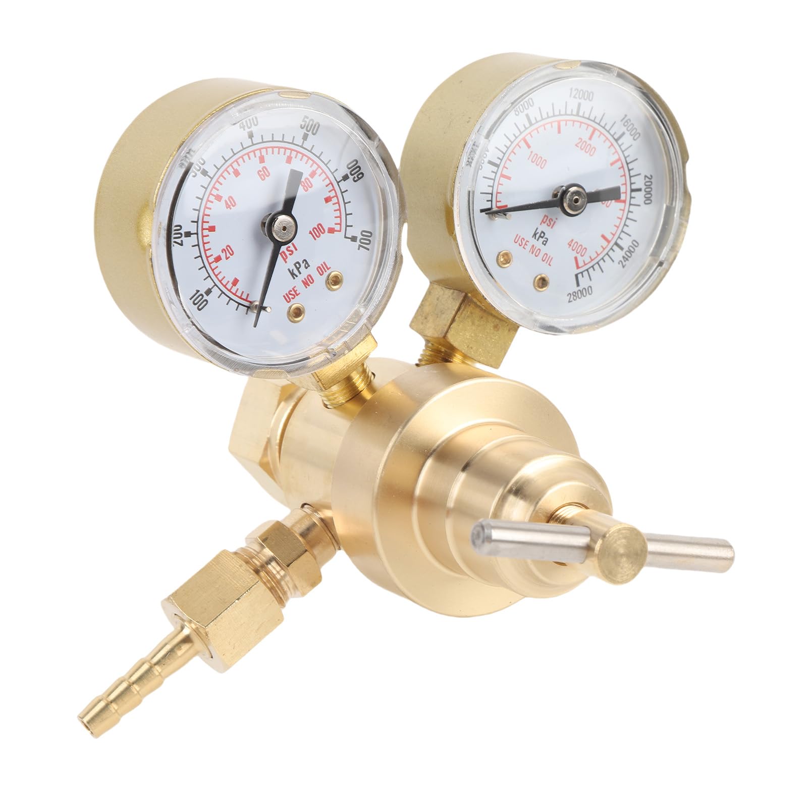 Eujgoov Regulator Azotu, Mosiądz, CGA580, Gwint 1/4 Cala, Zakres 0-600