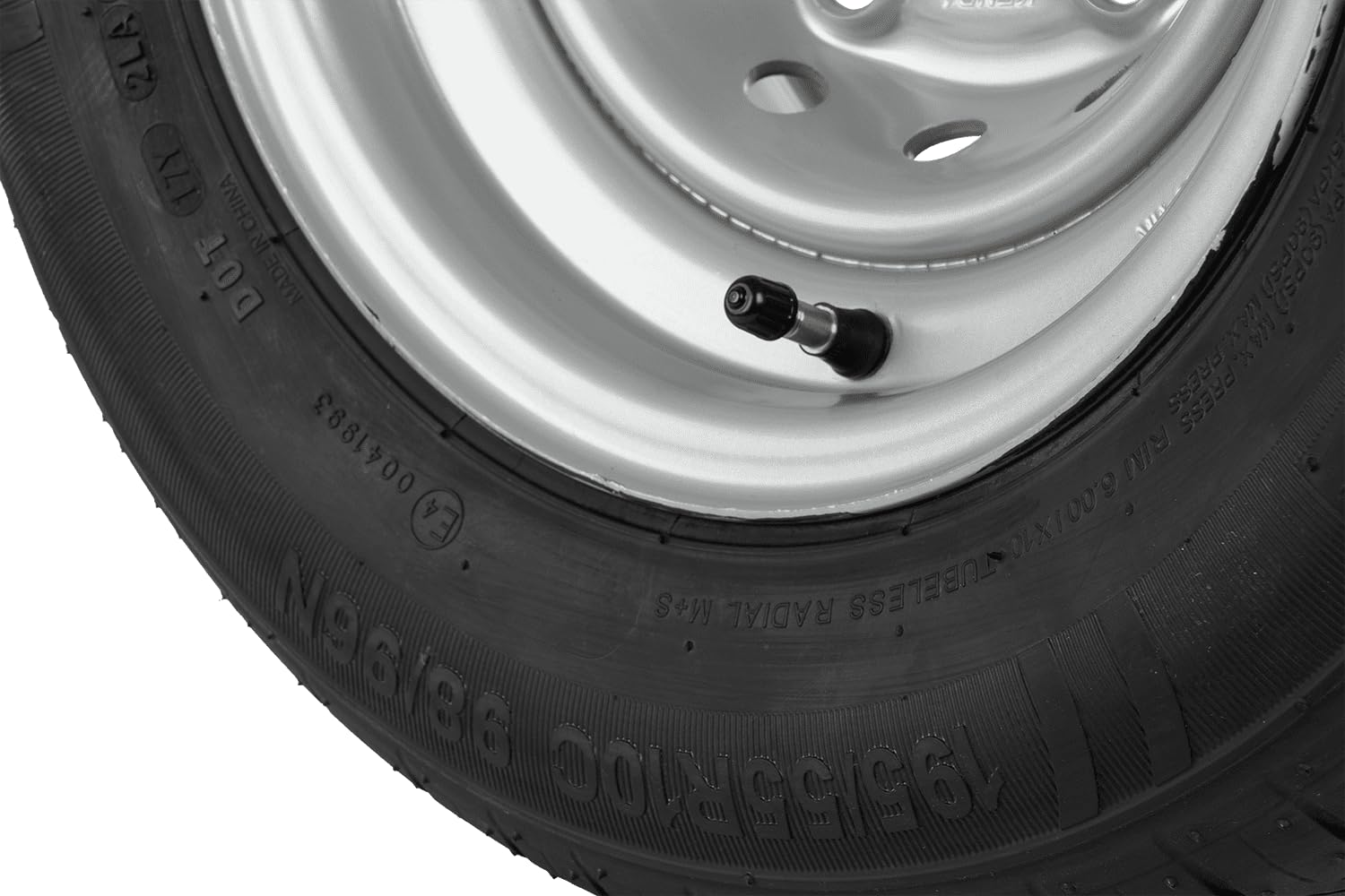 Kenda Ruota Completa per rimorchio 195/55 R10C Rinforzata 750 kg Cerchio Acciaio 6Jx10 5x112 ET-4 Pneumatico MasterTrail 3G