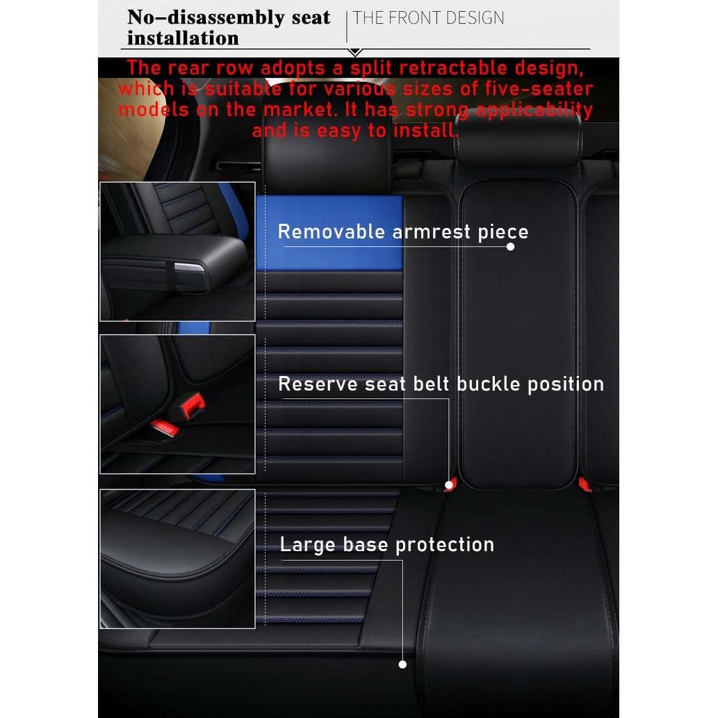 Cubierta Protector Funda Asiento Coche Respaldo Cojín Cubre Cuero Ventilación Antideslizante para VW Passet, Jetta, Jetta GLI, Jetta, Hybric (Color : Black-1 Item-Standard)