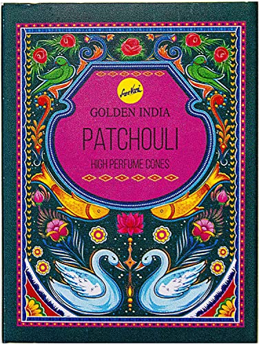 Sree Vani Golden India - Conos de incienso de alto flujo de...