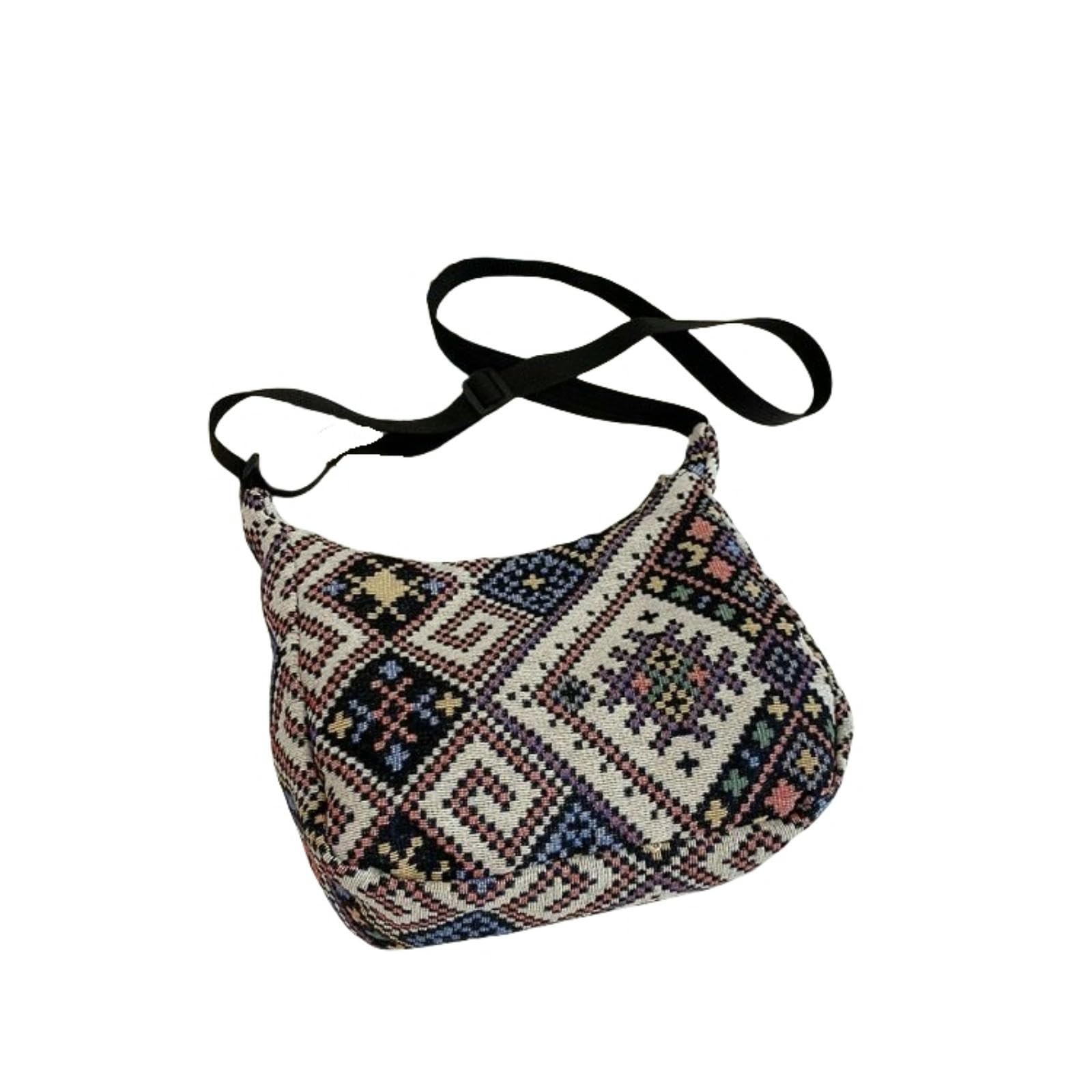 Sac bandoulière femme en toile grande capacité pour le quotidien et les sorties