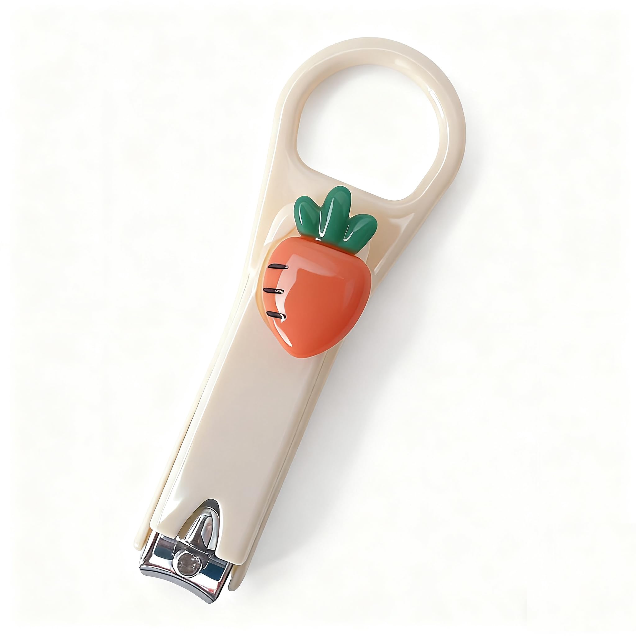 Premium Nail Clippers, Cute Nail Care Kit Sturdy Nail Trimmer Fingernail Clippers for Girls Gift Kids,Carrots-White