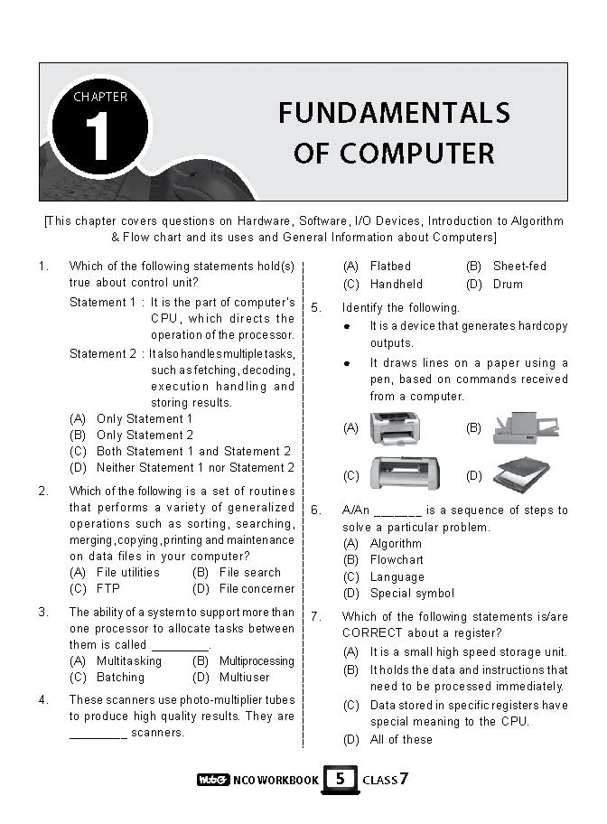 National Cyber Olympiad (NCO) Work Book for Class 7 - Quick Recap, MCQs, Previous Years Solved Paper and Achievers Section - NCO Olympiad Books For 2022-2023 Exam 1