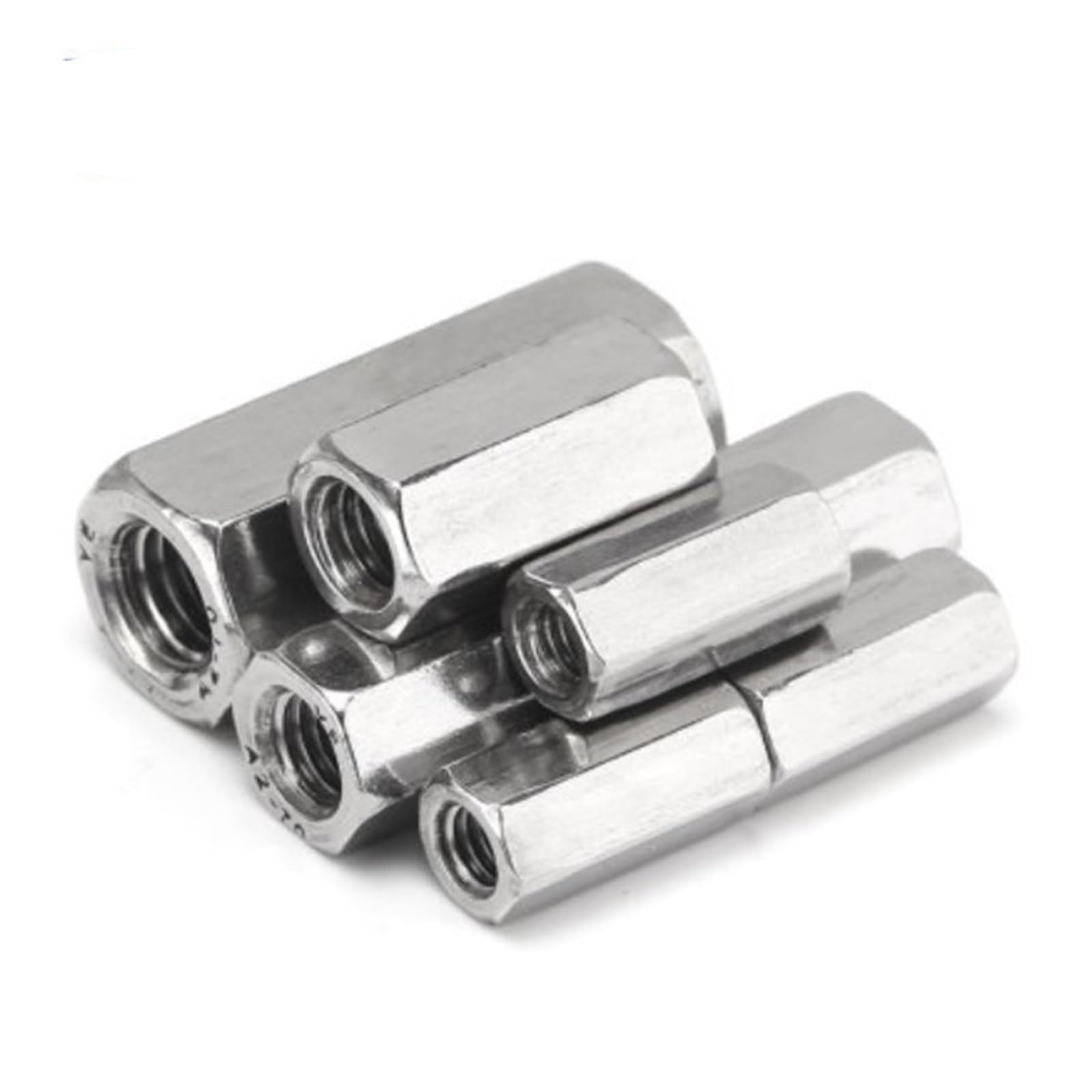 1-10 Uds M3 M4 M5 M6 M8 M10 M12 hembra a hembra tuerca de acoplamiento espaciador hexagonal de acero inoxidable (Color : 10mm_M3 5PCS)