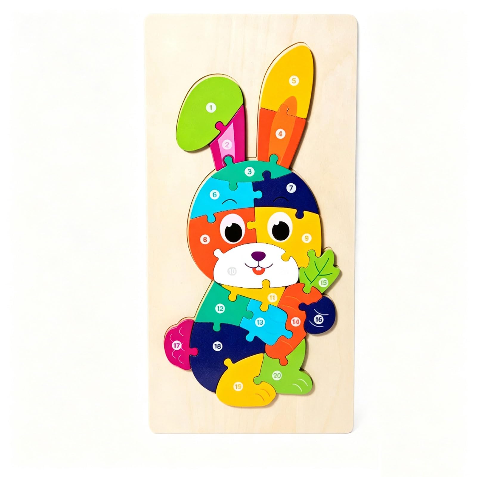 ttnmrc Montessori Wooden Animal Number Jigsaw Puzzle