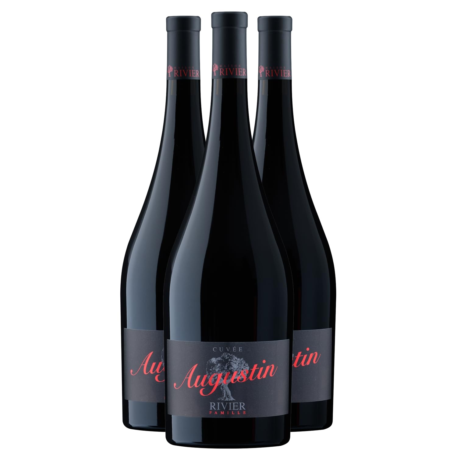 Côtes du Rhône Villages Chusclan Cuvée Augustin MAGNUM Rotwein 2022 - Maison Rivier - g.U. - Rhonetal Frankreich - Rebsorte Grenache, Syrah, Carignan - 3x150cl