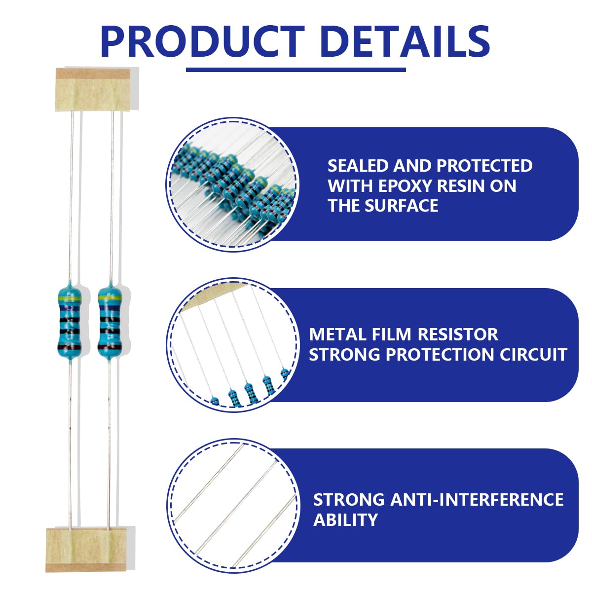 Innfeeltech 100 Stück Kohleschichtwiderstand – 1/4W, 10 KΩ, ±5 % Toleranz, Axial, Für DIY-Projekte & Elektronik-Experimente