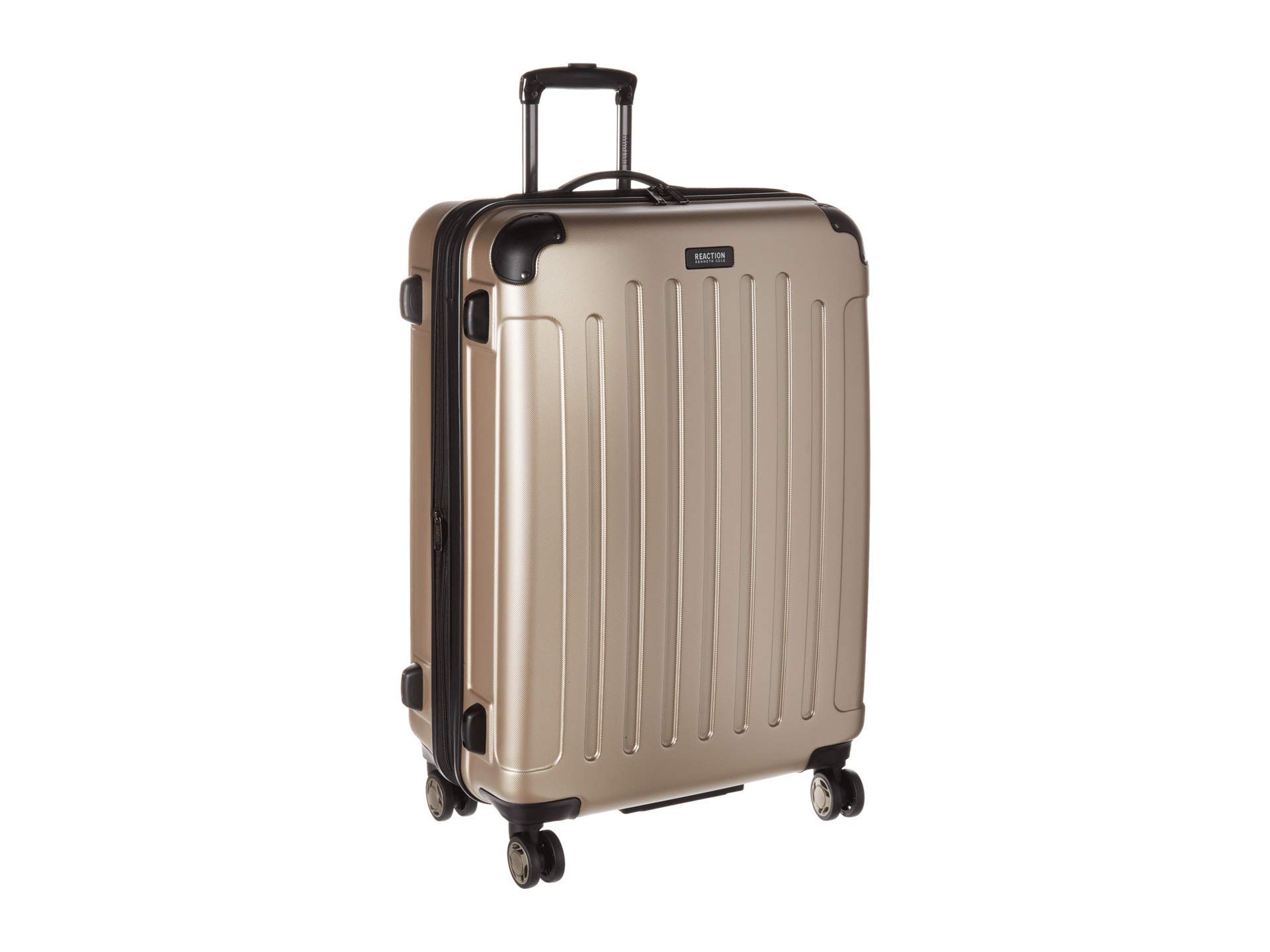Kenneth Cole REACTION Renegade Luggage Expandable 8-Wheel Spinner Lightweight Hardside Suitcase, Champagne, 28-Inch Checked