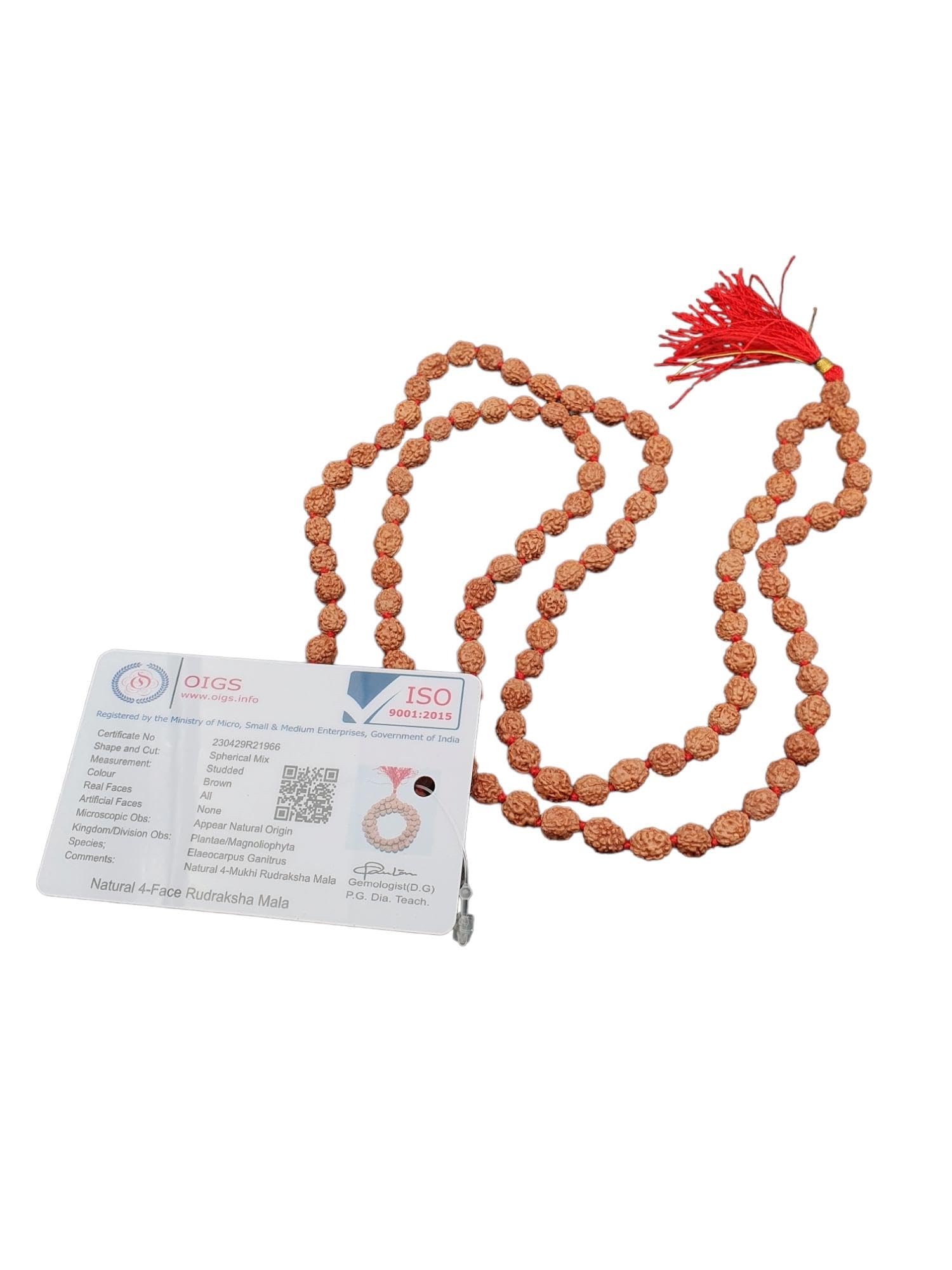 Dharmsaar 4 Mukhi Rudraksha Certified Mala, Original 4 Mukhi Rudraksha Mala 108 Beads for Men and Women, Natural Big Size 4 Four Face Kanthi Japa Mala (B0CB47RD88) Amazon Price History, Amazon Price Tracker