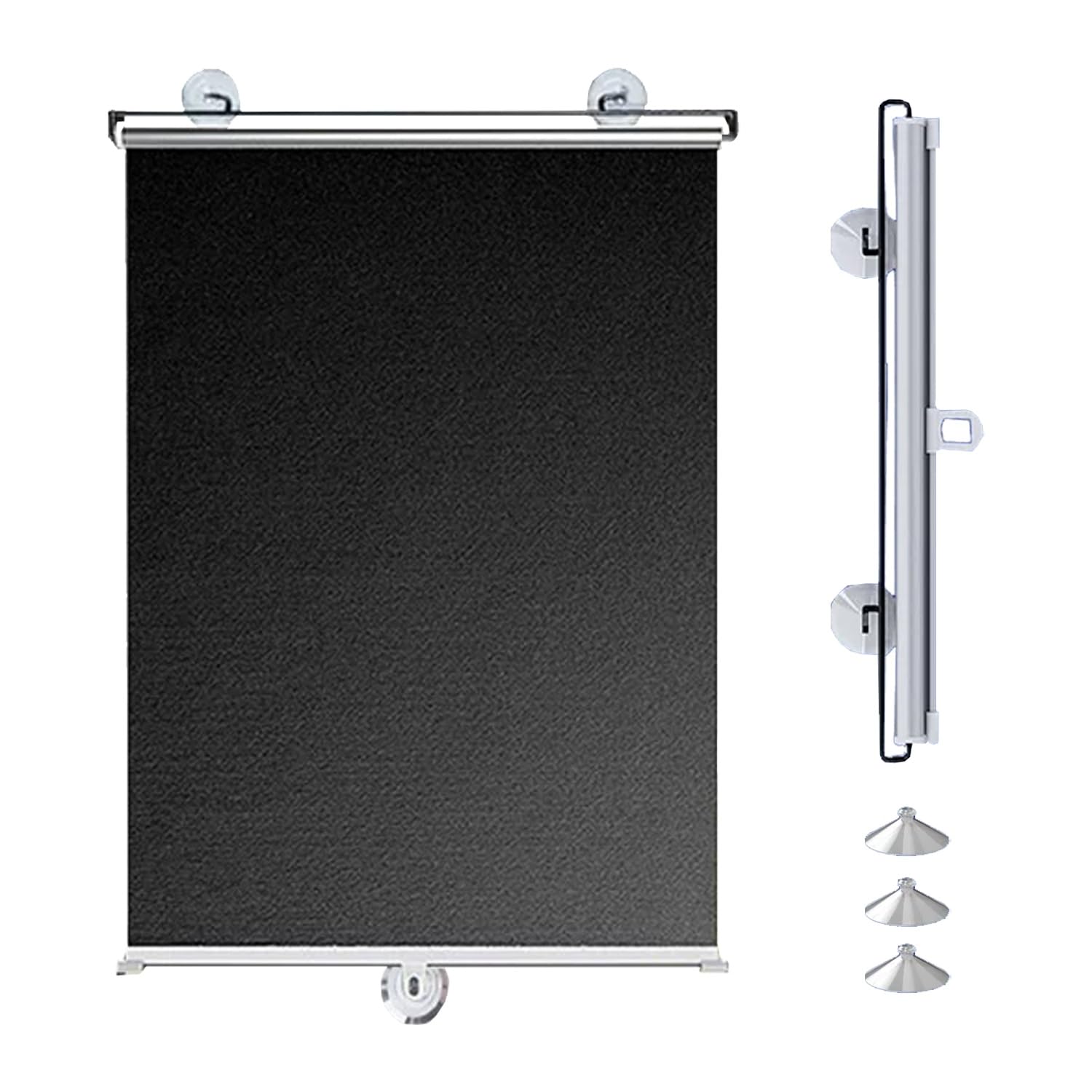 Generico Tenda A Rullo Senza Foratura 45x120 70x200cm Tenda Avvolgibile Oscurante Finestre con Ventose, Tendine Parasole A Rullo Retrattili per Auto Persiane Temporanea A Scomparsa(68x140cm)
