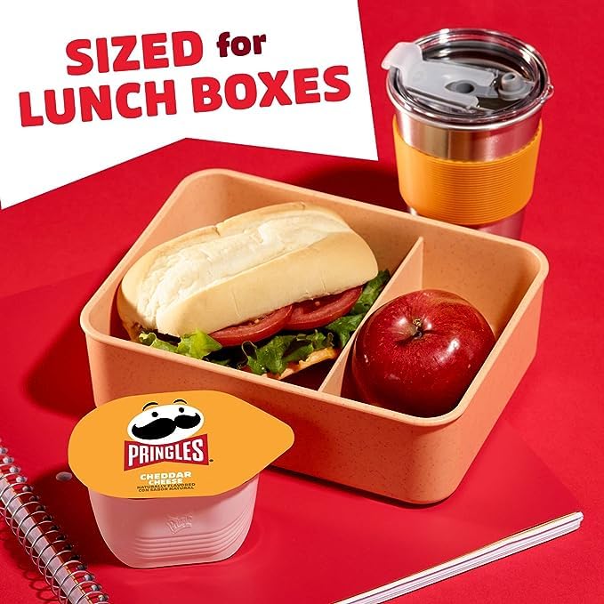 Miniatura 4 de Pringles Snack Stacks! Paquete variado de patatas fritas, originalcrema agria y cebollaqueso cheddar - paquete de 18 (12.9 oz en total)