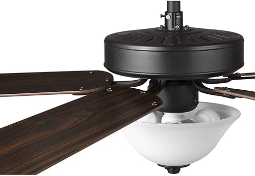 Miniatura 21 de AirPro Collection - Ventilador de techo de cinco aspas de 52 pulgadas con kit de luz blanca grabada