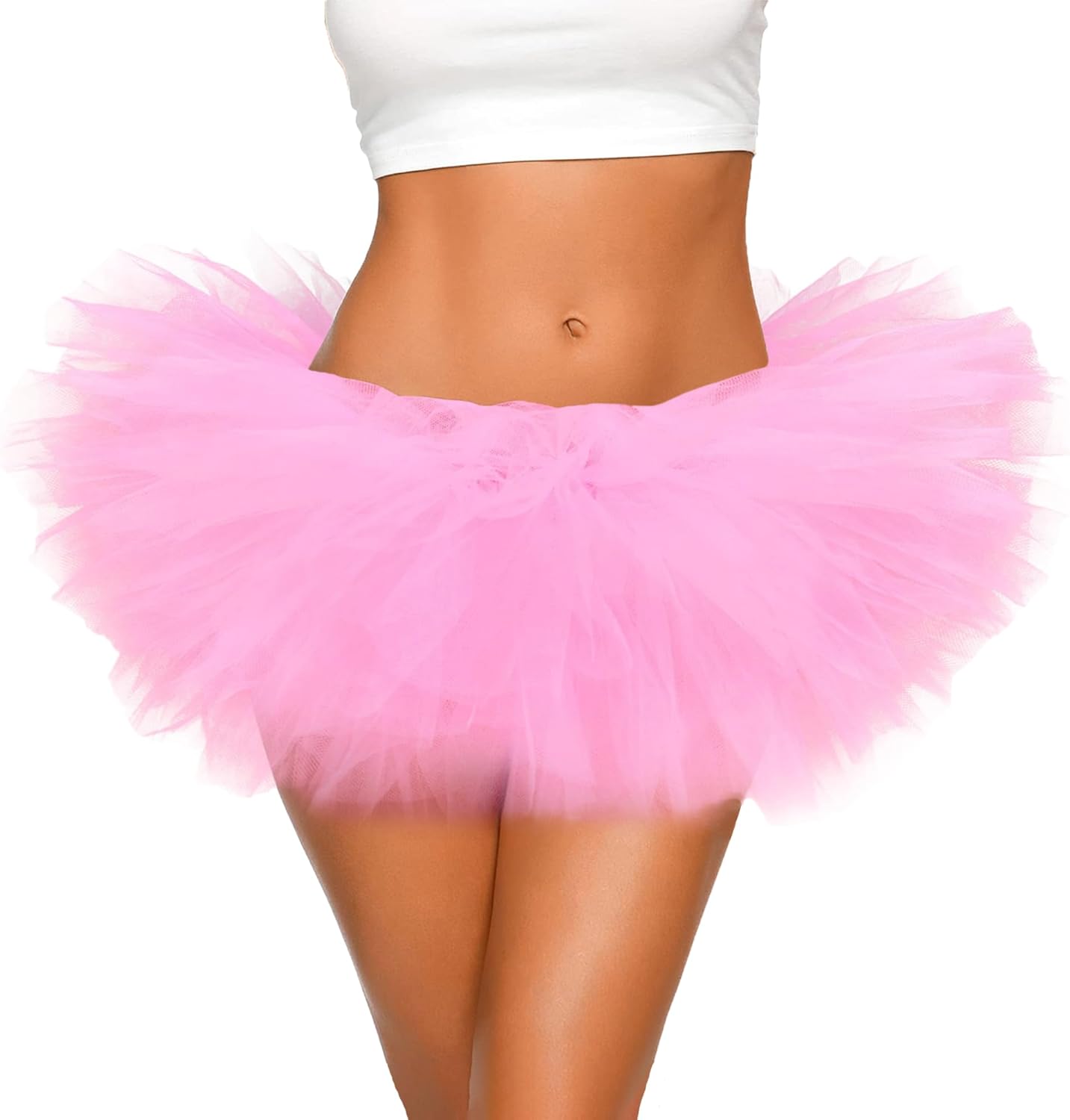 Tutu for Women Adults - 5-Layer Tulle Skirts 80s Outfit for Women - Puffy Adult Tutus - Halloween Costumes Skirt