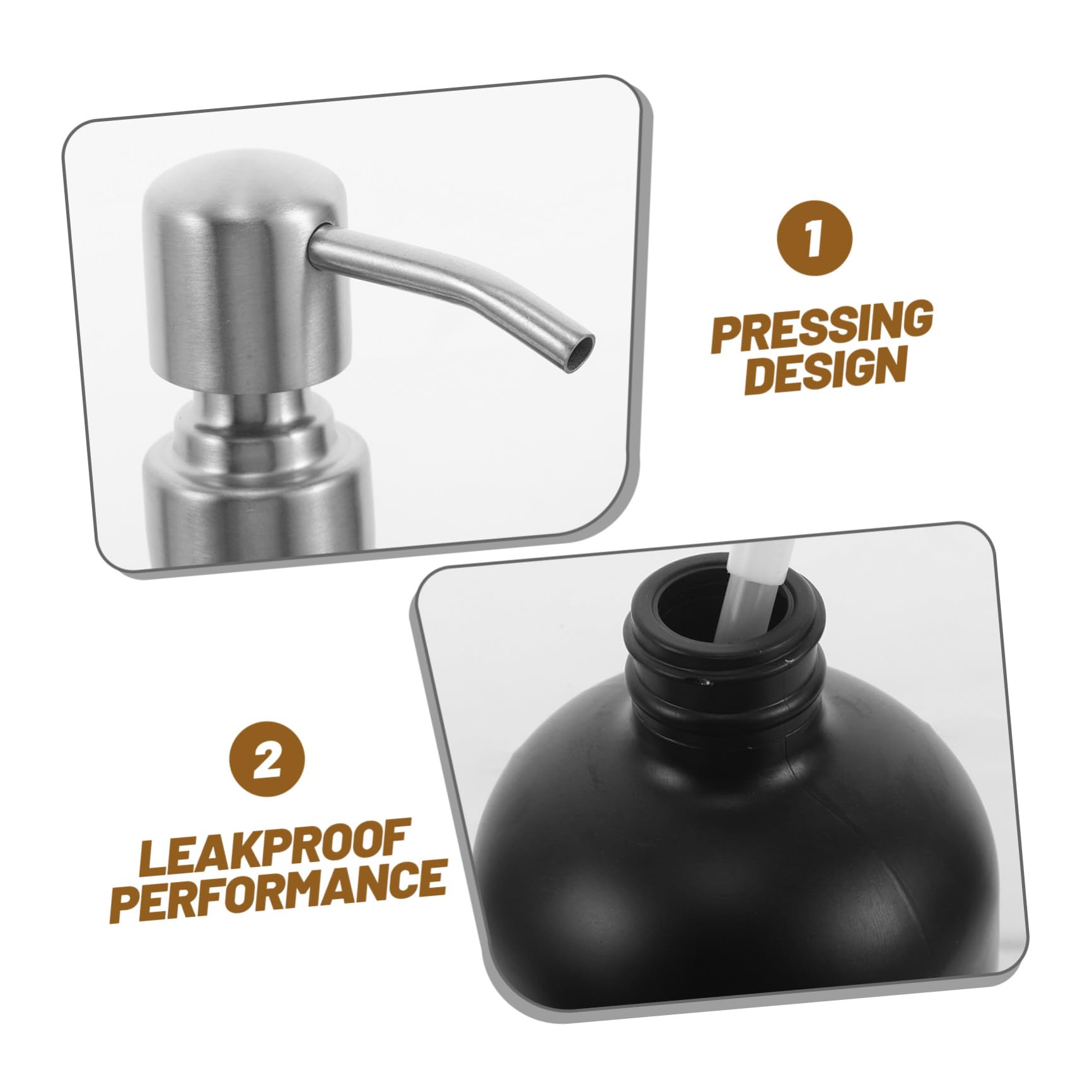STOBAZA Dispenser in Vetro con Pompa Resistente per Cucina e Bagno e Design per Lavandino e Lavaggio Mani