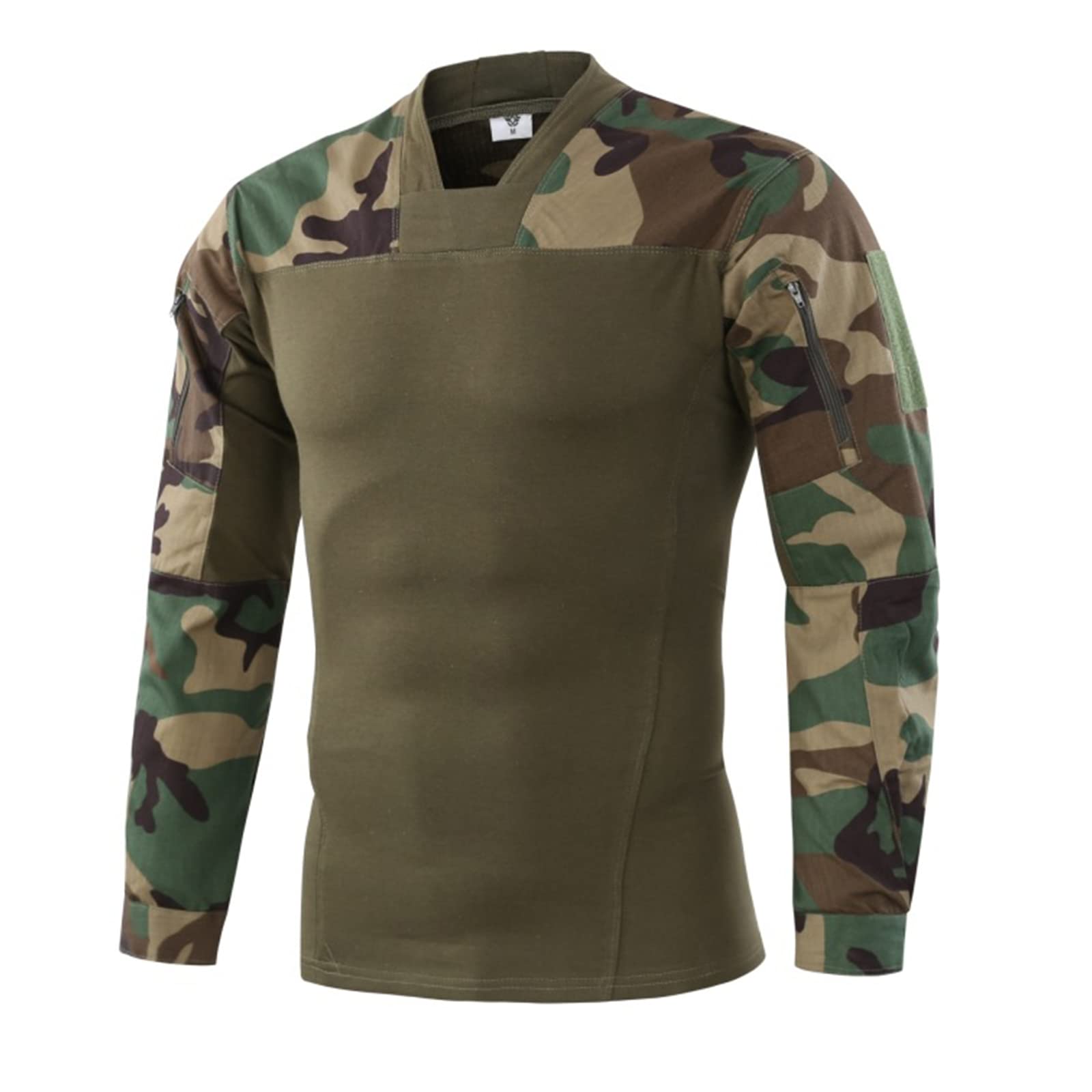 Camisetas tácticas militares para hombre, camisetas de algodón para hombre, camisas de entrenamiento, senderismo, caza, combate, camisetas transpirables de secado rápido.