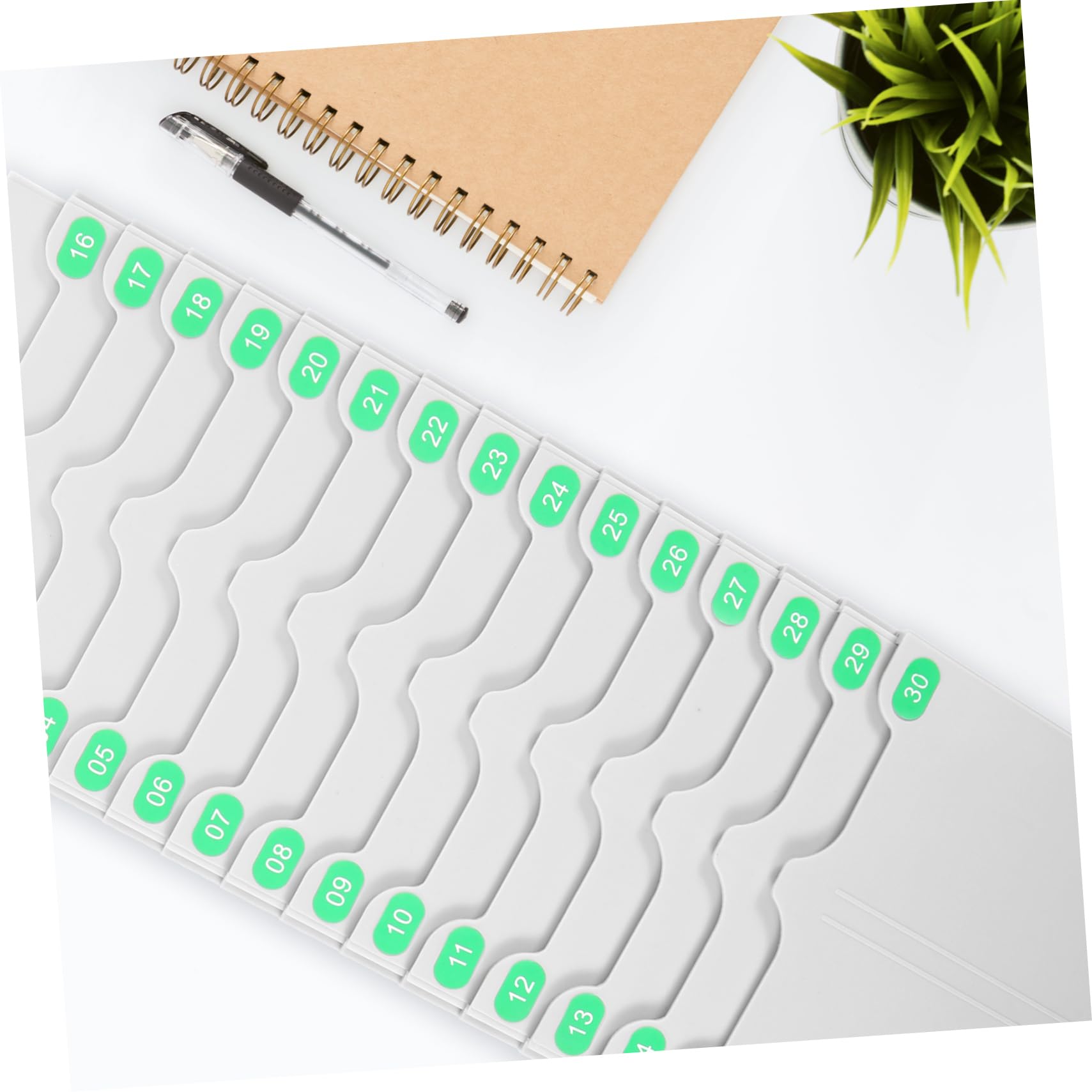 Porta Tessere Presenze Espandibile 30 Scomparti in Plastica | Organizer Schede Orario, Scaffale Pratico per Impiego Ripetuto, Struttura Flessibile